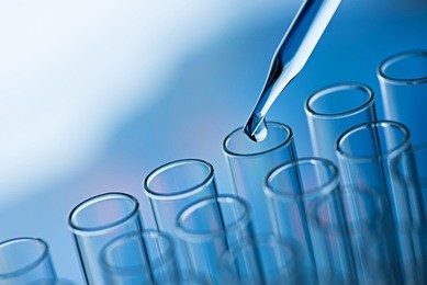 science laboratory test tubes , lab equipment for research new medical