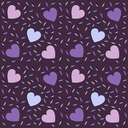 abstract seamless pattern for girls. creative vector background with hearts. funny wallpaper for textile and fabric. fashion style. colorful bright picture for children.