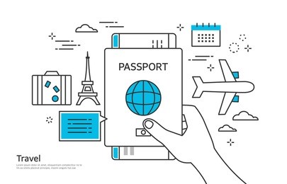 travel line illustration