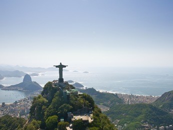 dramatic aerial view of rio de janeiro