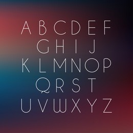 thin font. vector illustration eps 10.