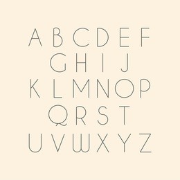 thin font. vector illustration eps 10.