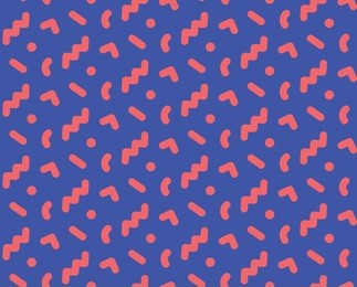 seamless background pattern in retro memphis style