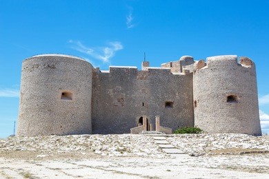 castle chateau d'if, near marseille france. on sunny warm day in provence.