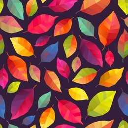seamless background - autumn leaves