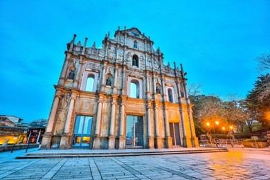 the ruins of st. paul's in macau, china.