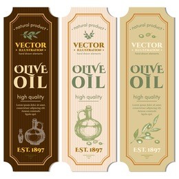 labels olive oils hand drawn ink vector