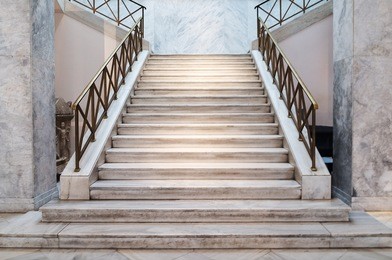 marble stairs indoors - construction detail