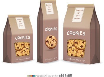 paper packaging for cookie.vector