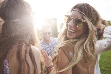 friends dancing in the circle