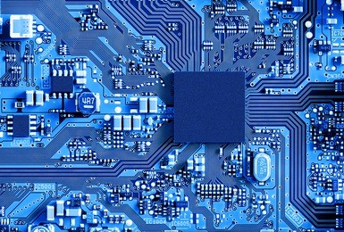 electronic circuit board close up.