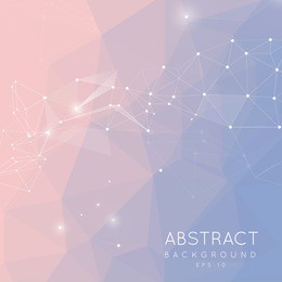 abstract polygonal background. low poly design connecting dots and lines. connection structure. polygonal vector futuristic design. 2016 color. rose quartz and serenity. gradient background