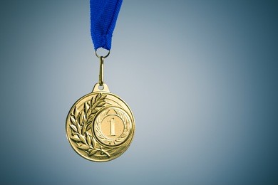 gold medal and copy-space