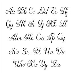 vector set with hand written alfabet. calligraphy font collection. wedding letter font. hand drawn letters. uppercase and lowercase letters of the alphabet.