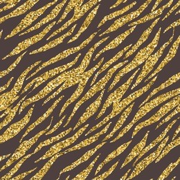abstract gold glitter animal print white seamless pattern. zebra, tiger stripes, lines. striped repeating background texture.
