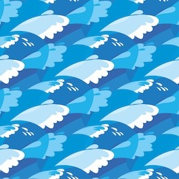 sea seamless pattern. water vector illustration. blue surface repetable motif for background