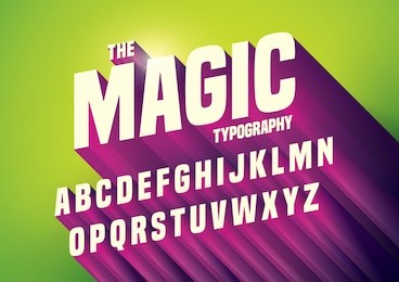 vector of abstract embossed font and alphabet