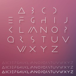 hipster minimal slim alphabet typeface vector. thin line futuristic font. english symbols set. elegant typeset eps. linear geometric latin letters. light, medium and hard typefaces.