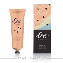 beauty product packaging template : vector illustration