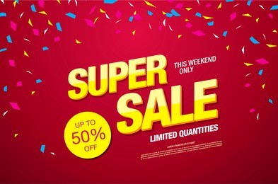 super sale banner. sale poster