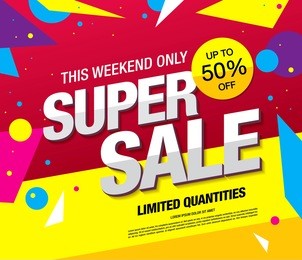 super sale banner. sale poster