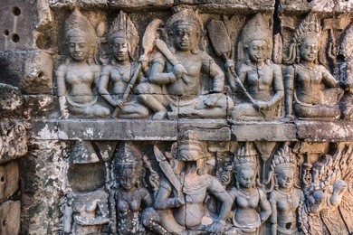 terrace of the leper king, angkor archaeological park, angkor thom