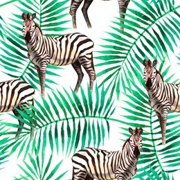 watercolor illustration of leopard skin. seamless pattern