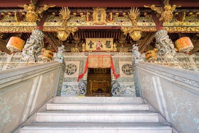 khoo kongsi temple at penang, world heritage site, malaysia