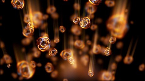 abstract colorful defocused cells. microscopic forms. scientific illustration. virus attack the leukocyte, viruses attacking cells or bacterias under microscope. medical concept. diseases concept.
