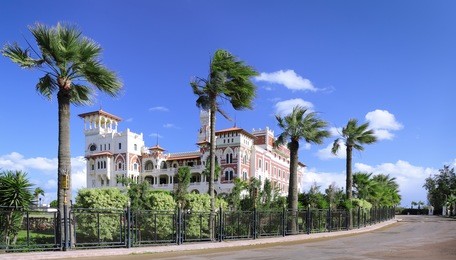 montaza palace  in  alexandria, egypt. panorama
