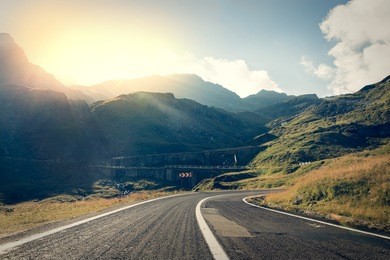 transfagarasan highway road in muntains - transylvania, romania