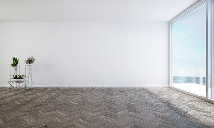 white empty room villas