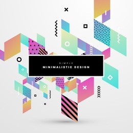 trendy geometric flat pattern, frame with abstract background for brochure, flyer or presentations design, vector illustration.