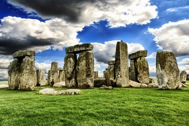 stonehenge england.the mysterious and ancient unesco world heritage site at salisbury plain, uk, england. massive standing megalith stones.
