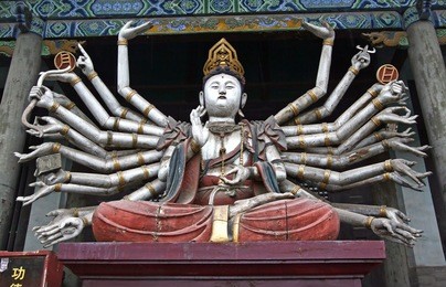 statue of thousand arms buddha