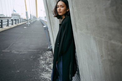 woman teenager portrait hipster style concept