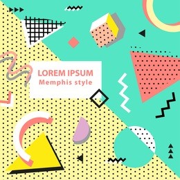 retro vintage 80s or 90s fashion style. memphis cards. trendy geometric elements. modern abstract design poster, cover, card design. vector illustration.