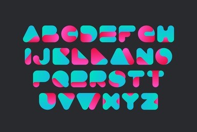 twisted font vector design. typeface for title header promo.
creative alphabet. logo monogram abc letters.