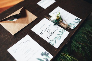 beautiful decorated wedding invitations