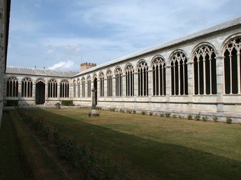  pisa - camposanto - cemetery was constructed in 1278 to house the sacred dirt brought back from golgotha during the crusades. it then became the burial place of the pisan upper class