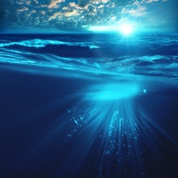 deep ocean, marine backgrounds with waves and sea surface
