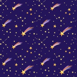 seamless pattern of starry sky