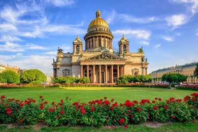 st isaac cathedral in saint petersburg, russia, is the biggest christian orthodox church in the world