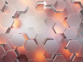 abstract 3d-rendering background of futuristic surface with hexagons. 3d illustration