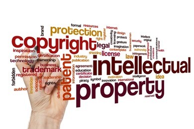 intellectual property word cloud concept