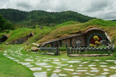 the hobbit vinlage simulation in thailand.it's beautiful place tourists can rent the hobbit suits for take a photo