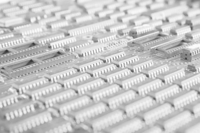 flying over a circuit board