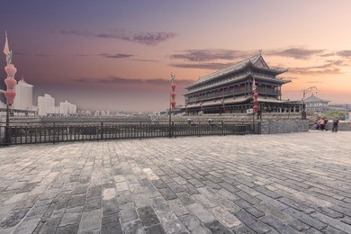 china's famous tourist city of xi'an wall