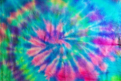 swirl or spiral pattern tie dye fabric.