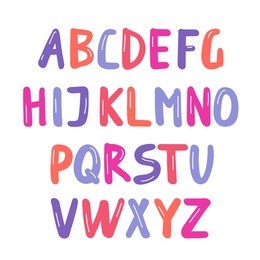 vector alphabet.capital letters. hand drawn. 
